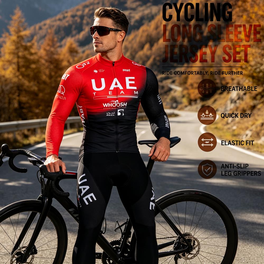 Quality Cycling Gear - Spring Summer Long Sleeve Cycling Jersey