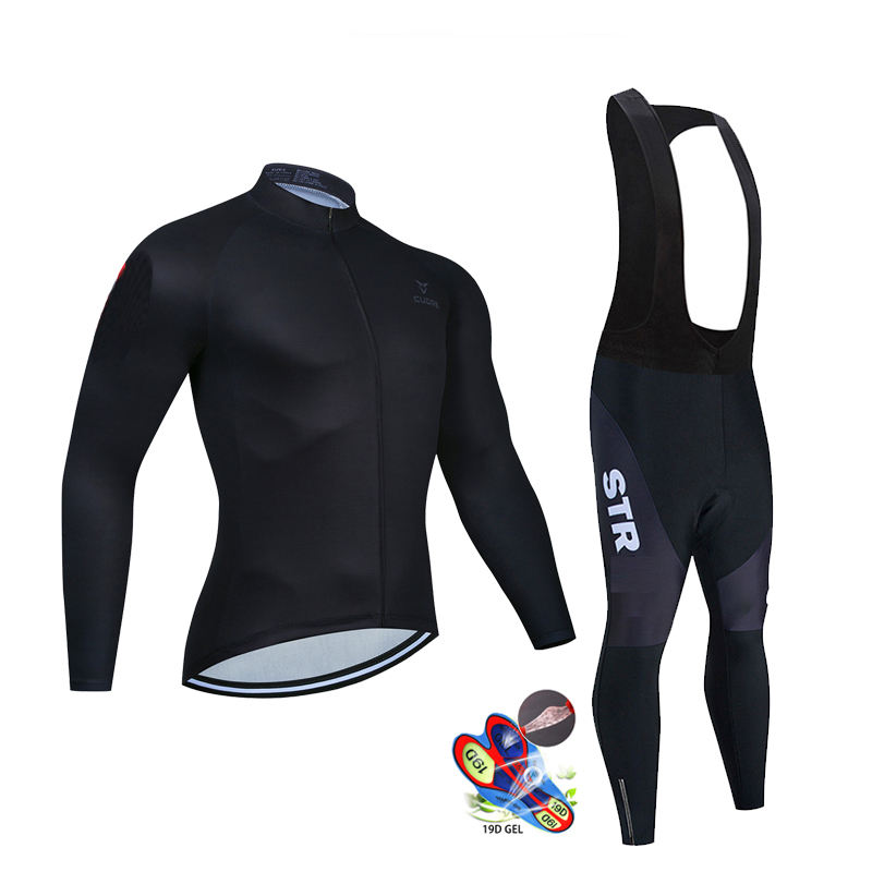 Quality Cycling Gear - Mùa Thu Đen Bộ Quần Áo