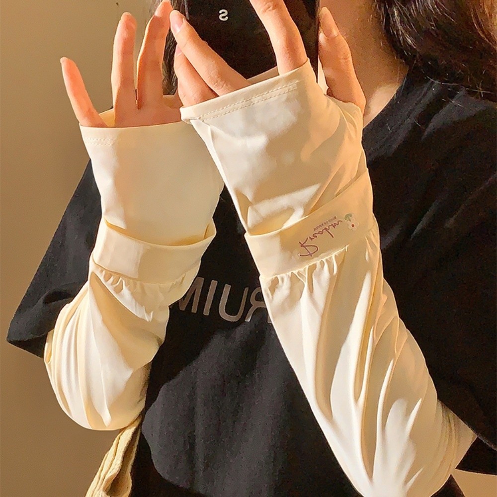 Flower Embroidered Long Ice Si - đánh giá và giá Cycling Glove