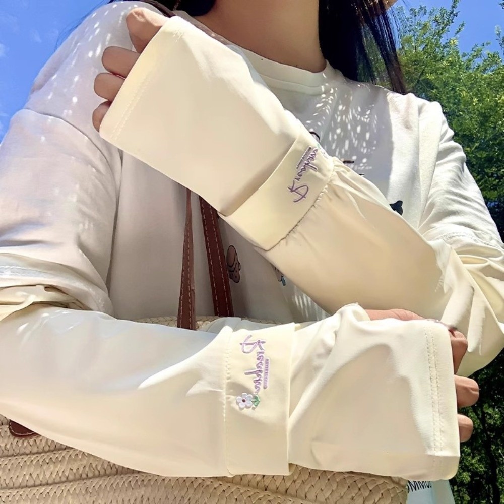 Flower Embroidered Long Ice Si - đánh giá và giá Cycling Glove