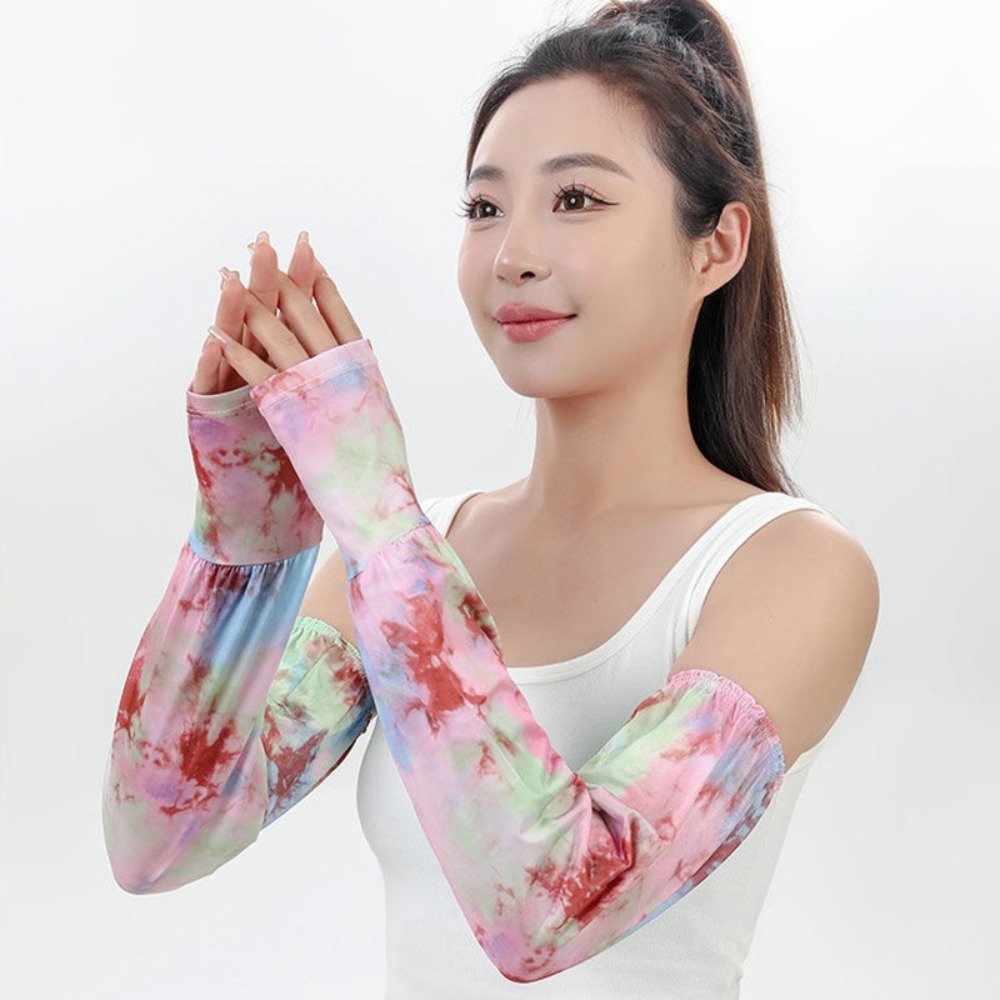 Tie Dyeing Long Ice Silk Sleev - đánh giá và giá Cycling Glove