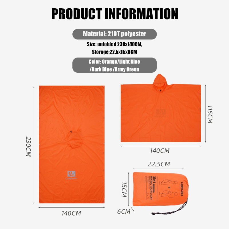 3-in-1 Lightweight Rain Poncho - đánh giá và giá Cycling Gear Rain