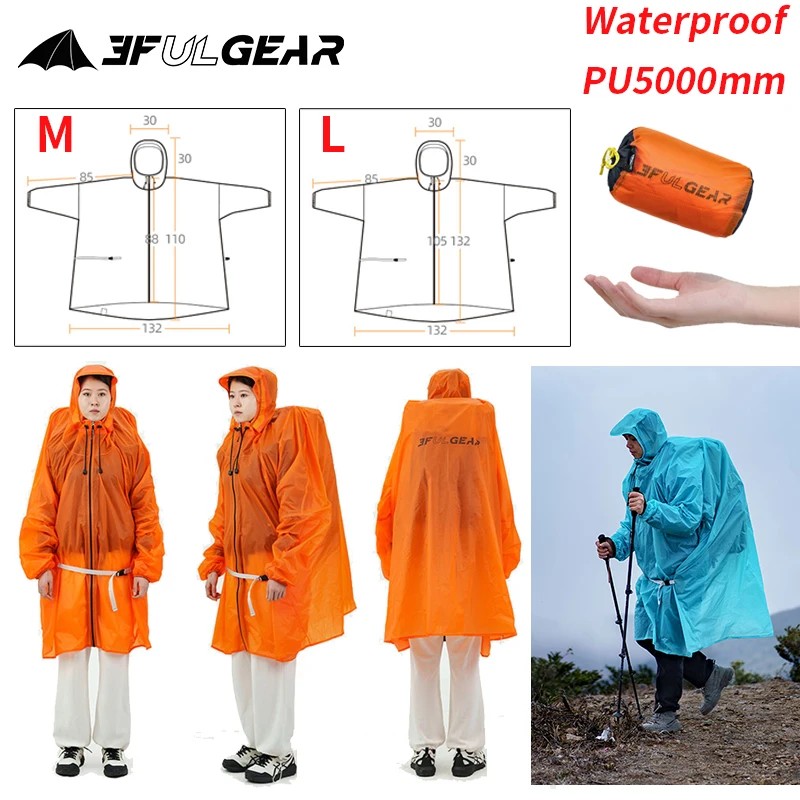 3F UL GEAR Zipper Raincoat 15D - đánh giá và giá Cycling Gear Rain