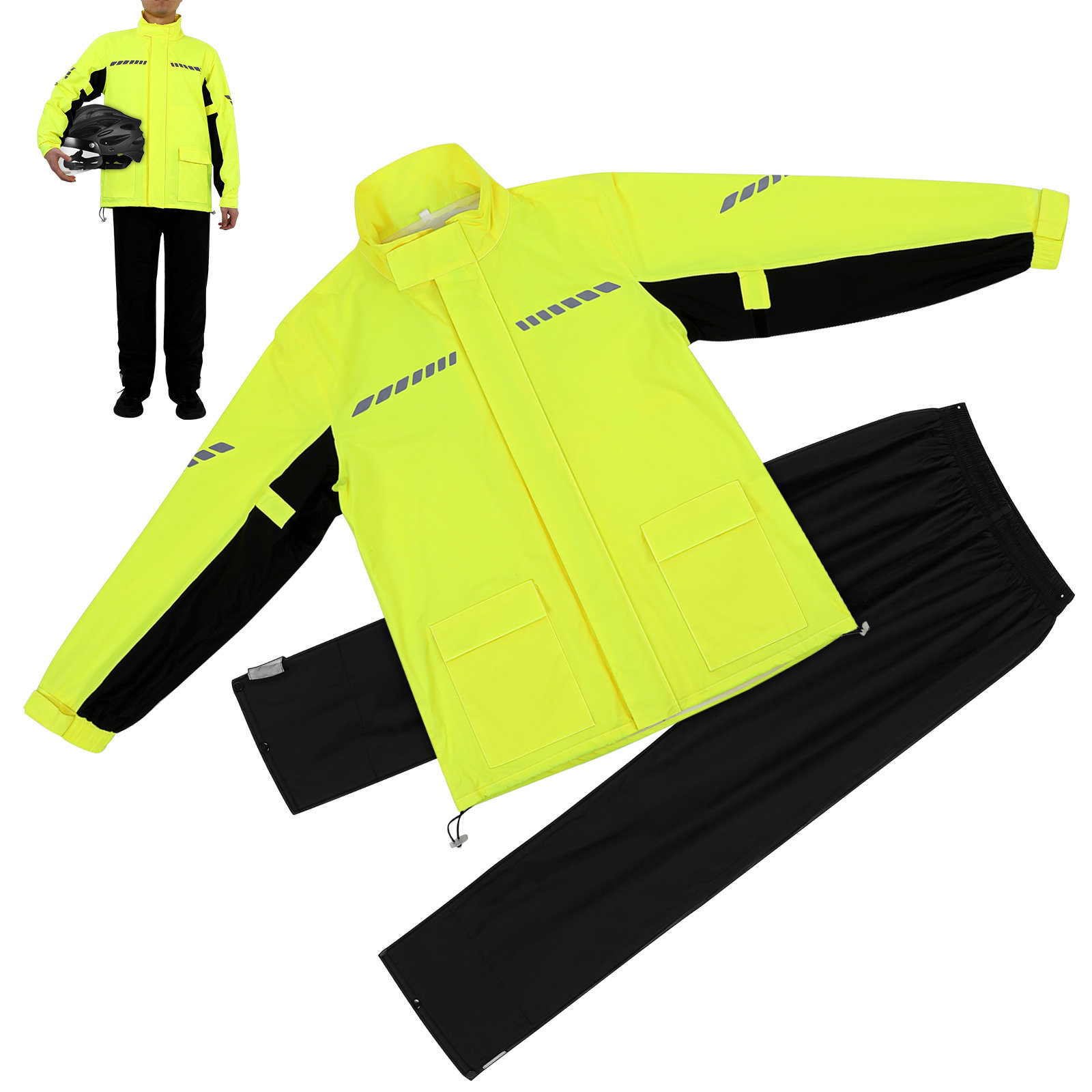 1Set Mens Outdoor Rain Suit Wa - đánh giá và giá Cycling Gear Rain