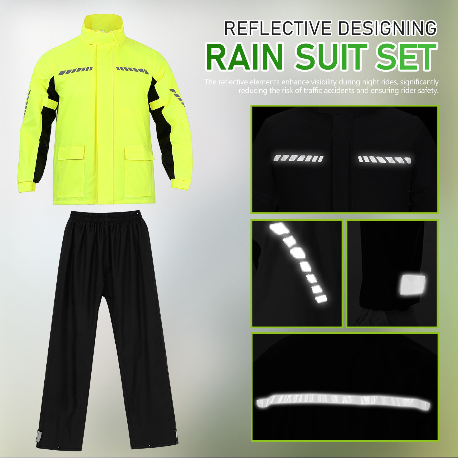 1Set Mens Outdoor Rain Suit Wa - đánh giá và giá Cycling Gear Rain