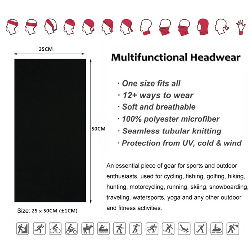 Seamless Solid Color Bandanas  - đánh giá và giá Cycling Gear For Men