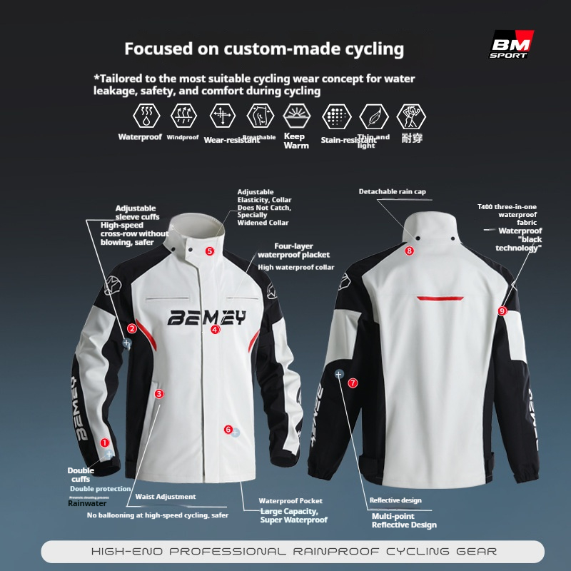 Motorcycle Raincoat for Men, T - đánh giá và giá Cycling Gear For Men