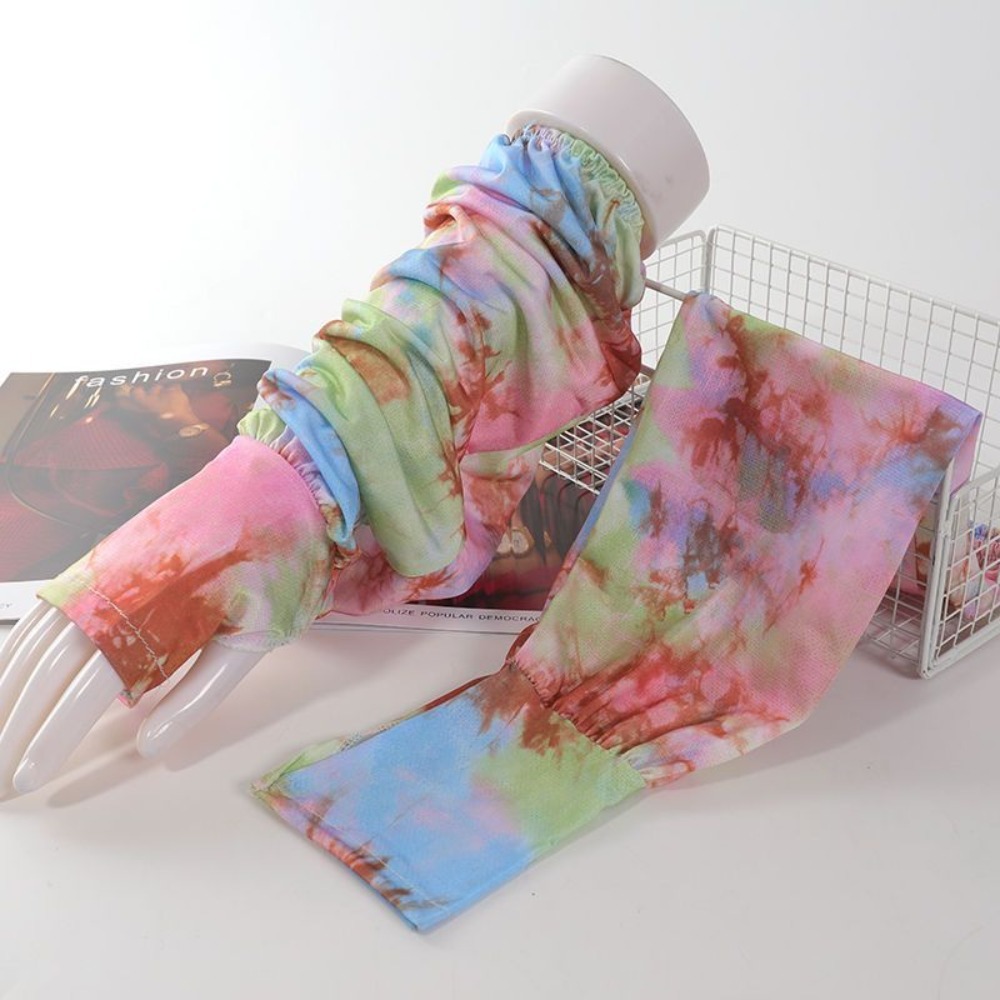 Tie Dyeing Long Ice Silk Sleev - đánh giá và giá Cycling Glove