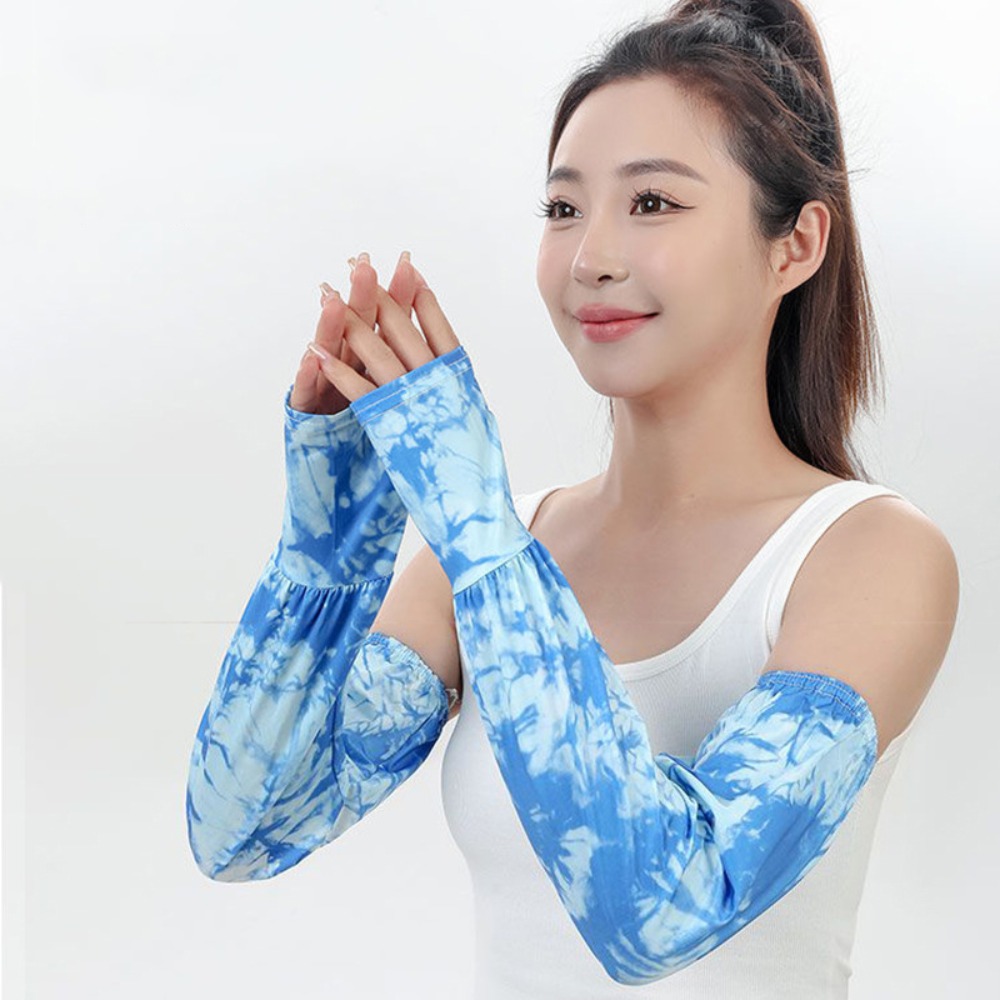 Tie Dyeing Long Ice Silk Sleev - đánh giá và giá Cycling Glove